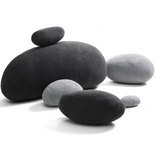 Huge Rock Pillows Pebble Pillows Living Pillows Living Stones Pillows PRE-FILLED Christmas Present ( Max Size Dark Gray ) - Image 2