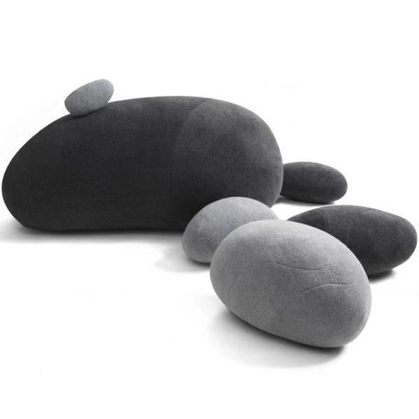 Huge Rock Pillows Pebble Pillows Living Pillows Living Stones Pillows PRE-FILLED Christmas Present ( Max Size Dark Gray ) - Image 3