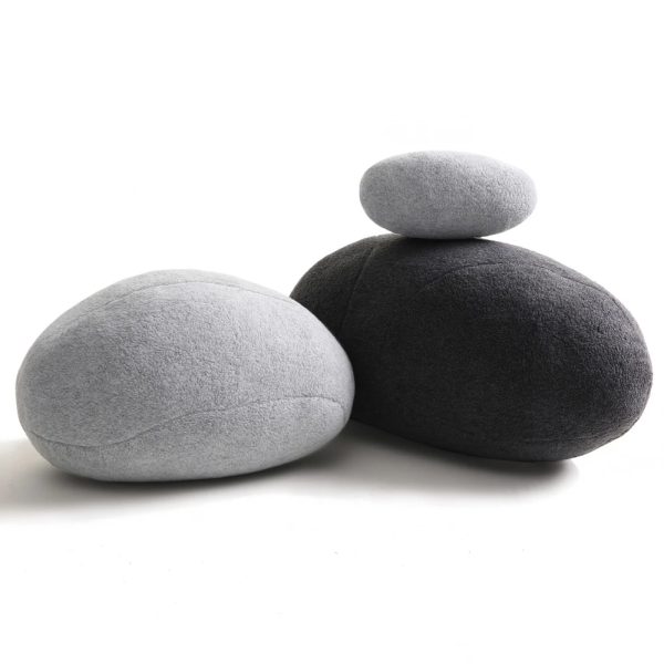Huge Rock Pillows Pebble Pillows Living Pillows Living Stones Pillows PRE-FILLED Christmas Present ( Max Size Dark Gray ) - Image 4