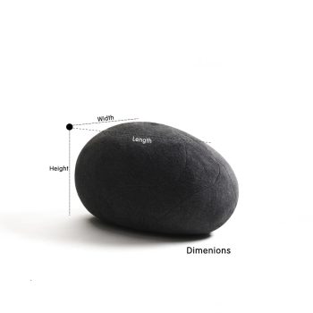 Huge Rock Pillows Living Stones Pillows Pebble Pillows Living Pillows  PRE-FILLED Christmas Present ( Light Gray ) 