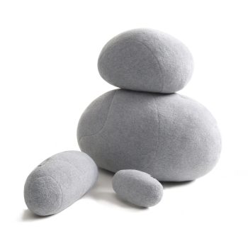 Huge Rock Pillows Living Stones Pillows Pebble Pillows Living Pillows  PRE-FILLED Christmas Present ( Light Gray ) 