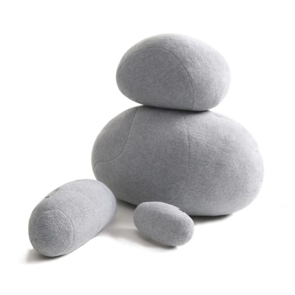 Huge Rock Pillows Living Stones Pillows Pebble Pillows Living Pillows PRE-FILLED Christmas Present ( Light Gray ) - Image 3