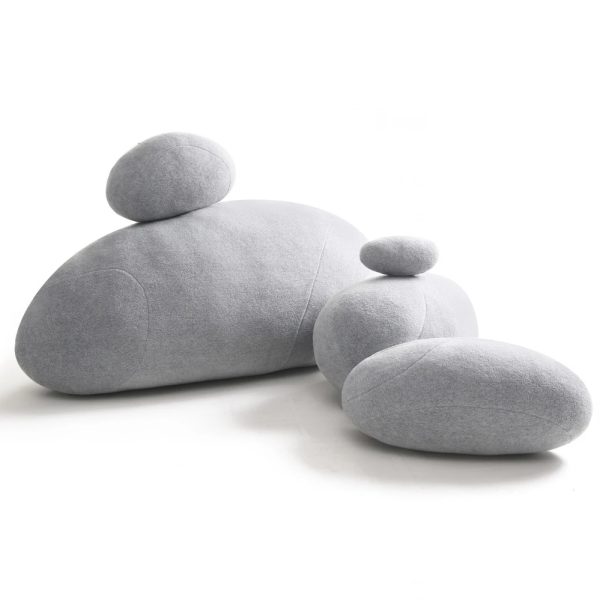 Huge Rock Pillows Living Stones Pillows Pebble Pillows Living Pillows PRE-FILLED Christmas Present ( Light Gray ) - Image 4