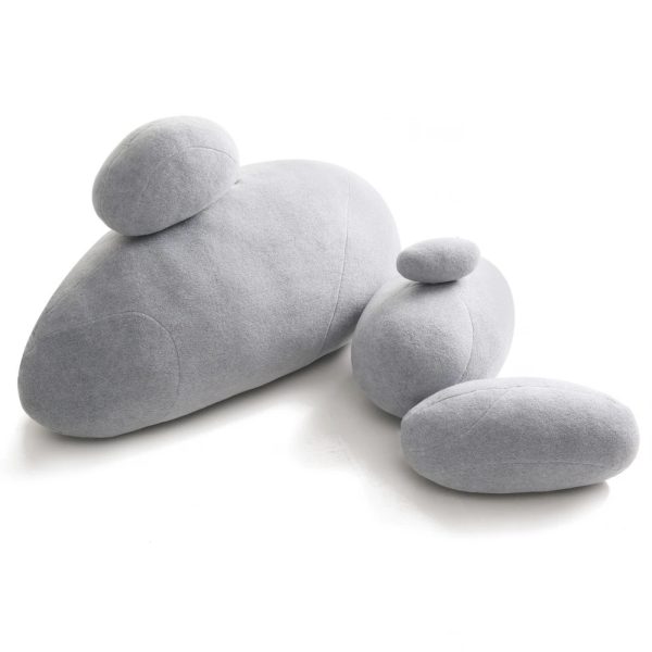 Huge Rock Pillows Living Stones Pillows Pebble Pillows Living Pillows PRE-FILLED Christmas Present ( Light Gray ) - Image 6