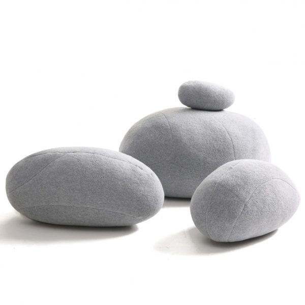 Huge Rock Pillows Living Stones Pillows Pebble Pillows Living Pillows PRE-FILLED Christmas Present ( Light Gray ) - Image 7