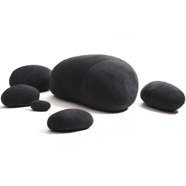 Huge Rock Pillows Pebble Pillows Living Stones Pillows Living Pillows PRE-FILLED Christmas Present ( Dark Gray ) - Image 3