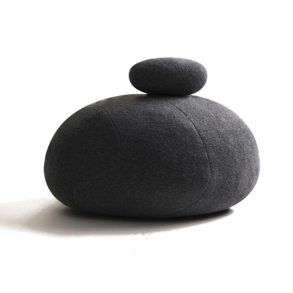 Huge Rock Pillows Pebble Pillows Living Stones Pillows Living Pillows PRE-FILLED Christmas Present ( Dark Gray ) - Image 6