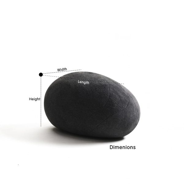 Huge Rock Pillows Pebble Pillows Living Stones Pillows Living Pillows PRE-FILLED Christmas Present ( Dark Gray ) - Image 9