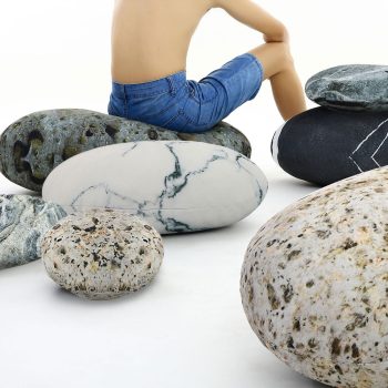 Rock Stone Pebble Pillows Decorative Floor Pillows Accent Throw Pillows Kids Room Pillows 7 Pieces