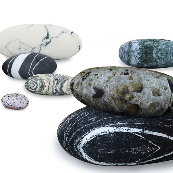 Rock Stone Pebble Pillows Decorative Floor Pillows Accent Throw Pillows Kids Room Pillows 7 Pieces - Image 2