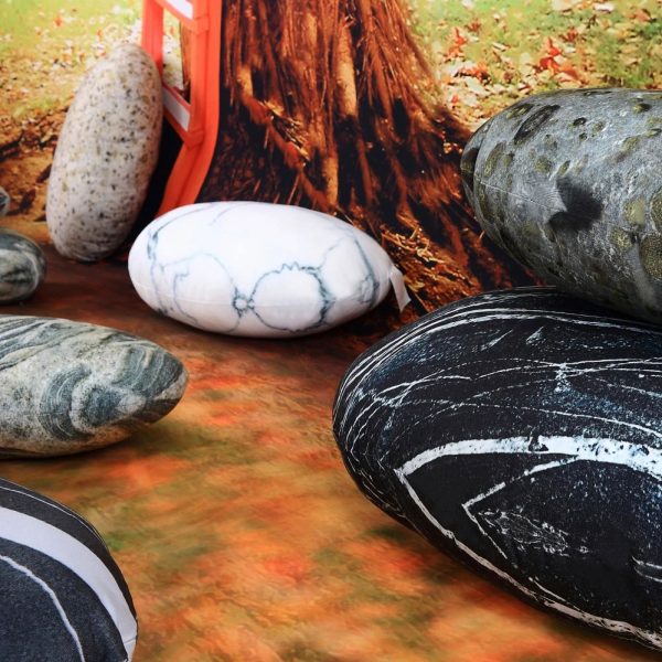 Rock Stone Pebble Pillows Decorative Floor Pillows Accent Throw Pillows Kids Room Pillows 7 Pieces - Image 5