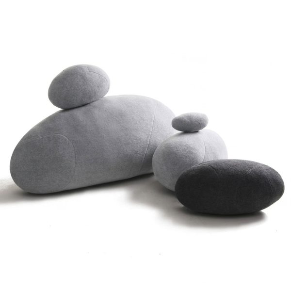 Huge Rock Pillows Living Stones Pillows Living Pillows Pebble Pillows PRE-FILLED Christmas Present ( Max Size Light Gray ) - Image 4