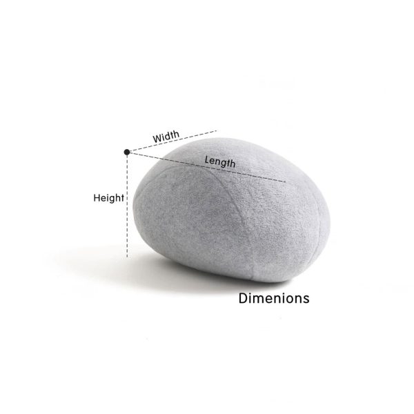 Huge Rock Pillows Living Stones Pillows Living Pillows Pebble Pillows PRE-FILLED Christmas Present ( Max Size Light Gray ) - Image 7