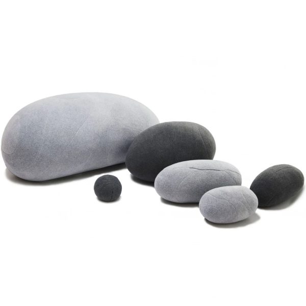 Huge Rock Pillows Living Stones Pillows Living Pillows Pebble Pillows PRE-FILLED Christmas Present ( Max Size Light Gray ) - Image 11