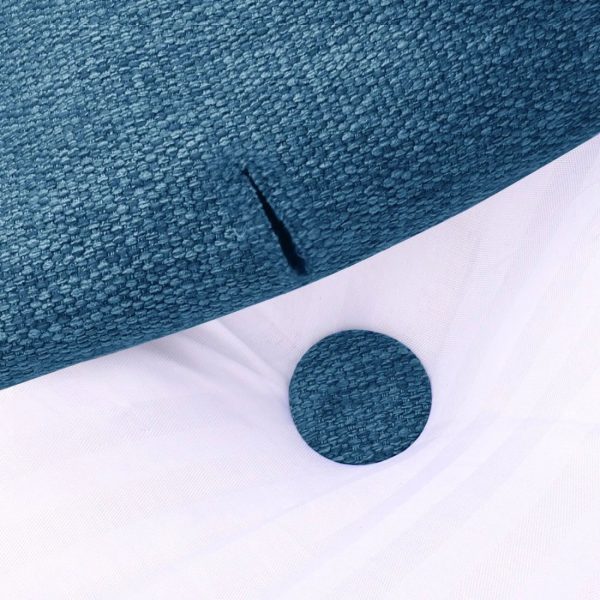 Triangular Reading Pillow Large Bolster Headboard Backrest Positioning Support Wedge Pillow for Day Bed Bunk Bed with Removable Cover (Linen Blend fabric, Blue) - Image 18