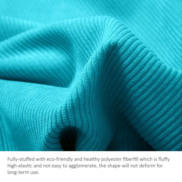 Triangular Reading Pillow Large Bolster Headboard Backrest Positioning Support Wedge Pillow for Day Bed Bunk Bed with Removable Cover (Corduroy fabric, Sky Blue) - Image 14