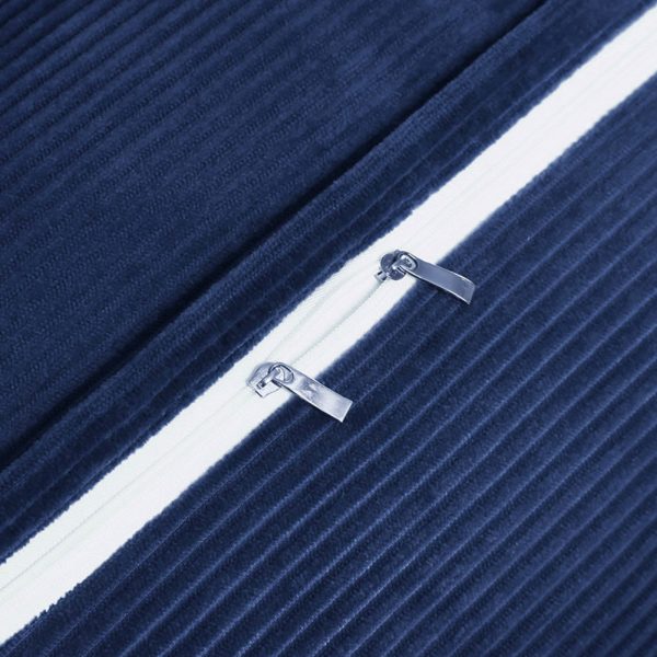 Triangular Reading Pillow Large Bolster Headboard Backrest Positioning Support Wedge Pillow for Day Bed Bunk Bed with Removable Cover (Corduroy fabric, Navy) - Image 11