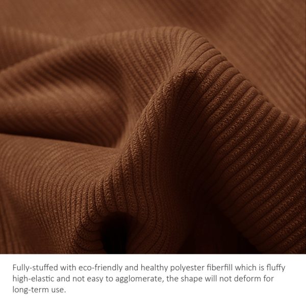 Triangular Reading Pillow Large Bolster Headboard Backrest Positioning Support Wedge Pillow for Day Bed Bunk Bed with Removable Cover (Corduroy fabric, Coffee) - Image 13