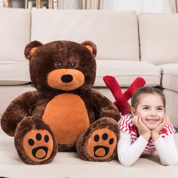 Daney teddy bear 3foot dark brown 001