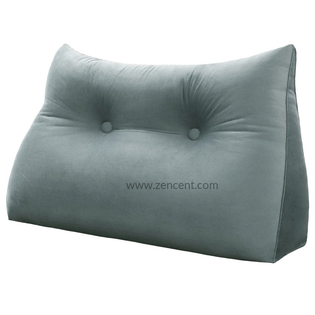 Crystal Velvet Gray Reading Pillow, Back Pillow For Adults