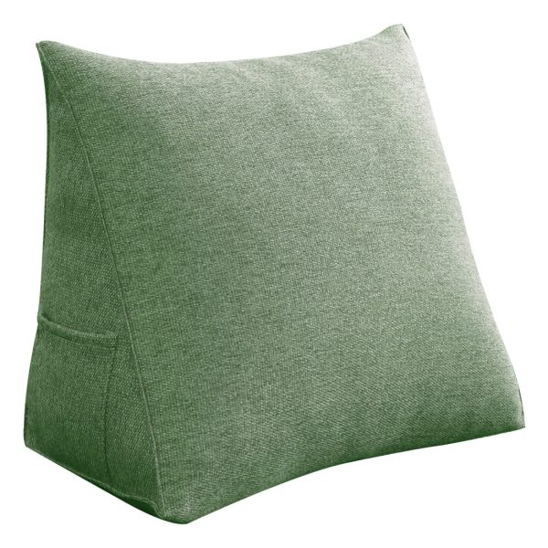 Triangular Reading Pillow Large Bolster Headboard Backrest Positioning Support Wedge Pillow for Day Bed Bunk Bed with Removable Cover (Linen Blend fabric) - Image 9