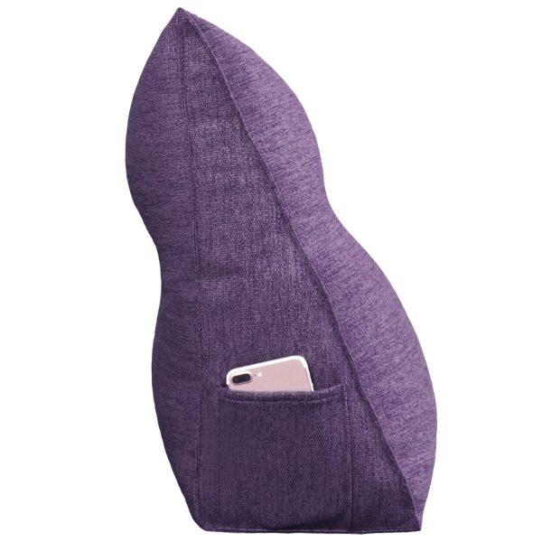 Triangular Reading Pillow Large Bolster Headboard Backrest Positioning Support Wedge Pillow for Day Bed Bunk Bed with Removable Cover (Linen Blend fabric) - Image 4