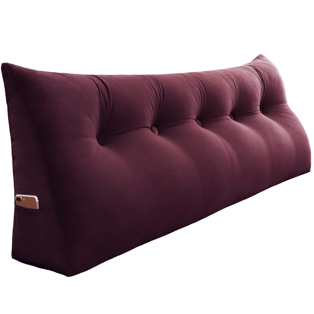 Walterdrake Burgundy Backrest Pillow