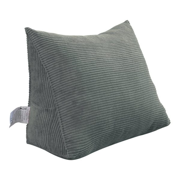 Triangular Reading Pillow Large Bolster Headboard Backrest Positioning Support Wedge Pillow for Day Bed Bunk Bed with Removable Cover (Corduroy fabric) - Image 9
