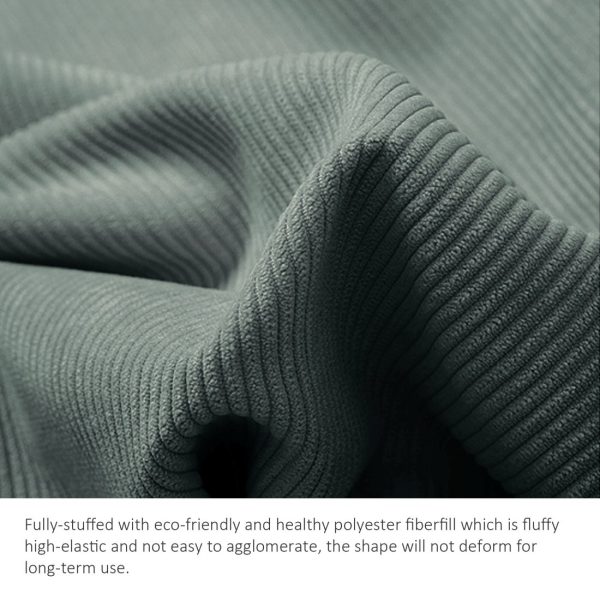 Triangular Reading Pillow Large Bolster Headboard Backrest Positioning Support Wedge Pillow for Day Bed Bunk Bed with Removable Cover (Corduroy fabric) - Image 6