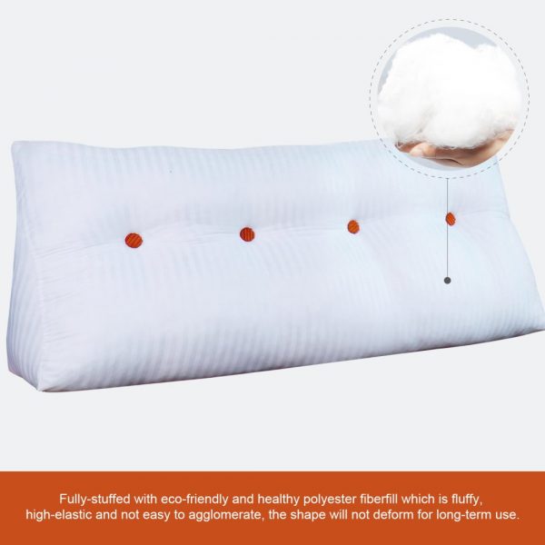 Triangular Reading Pillow Large Bolster Headboard Backrest Positioning Support Wedge Pillow for Day Bed Bunk Bed with Removable Cover (Corduroy fabric) - Image 6
