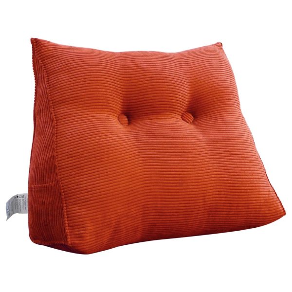 Triangular Reading Pillow Large Bolster Headboard Backrest Positioning Support Wedge Pillow for Day Bed Bunk Bed with Removable Cover (Corduroy fabric) - Image 10