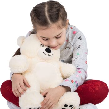 Teddy Bear Gift For Baby/Girlfriend/Mom 10 Inches Ivory White