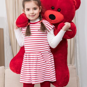 Daney teddy bear 3foot red 007