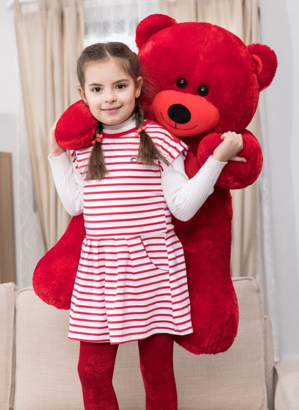 Daney teddy bear 3foot red 007