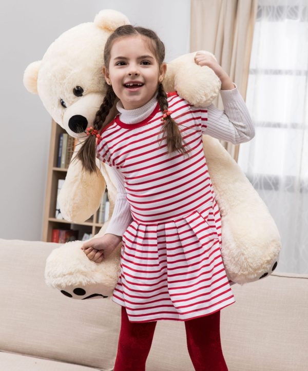 Teddy Bear Gift For Girlfriend/Mom/Kids 36 Inches Ivory White - Image 4