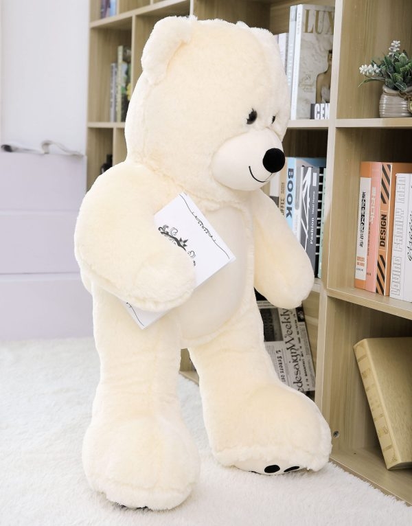 Teddy Bear Gift For Girlfriend/Mom/Kids 36 Inches Ivory White - Image 6