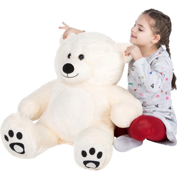 Daney teddy bear 3foot white 007