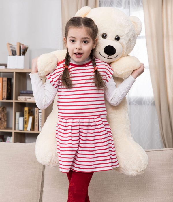 Teddy Bear Gift For Girlfriend/Mom/Kids 36 Inches Ivory White - Image 24