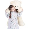 Teddy Bear Gift For Girlfriend/Mom/Kids 36 Inches Ivory White