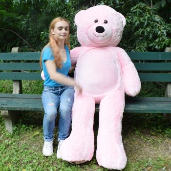 Daney teddy bear 6foot pink 029