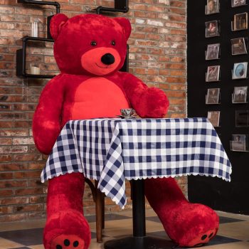 Daney teddy bear 6foot red 009