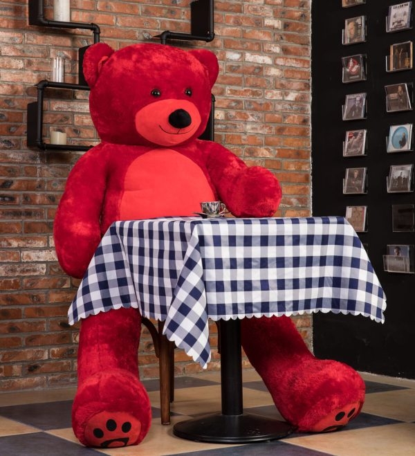 Giant Teddy Bear Big Teddy Bear 72 Inches Red - Image 9