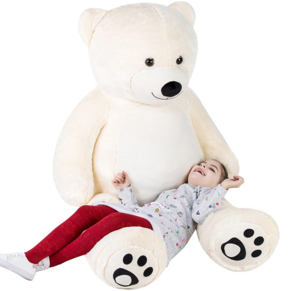 Giant Teddy Bear Big Teddy Bear 72 Inches Ivory White - Image 4