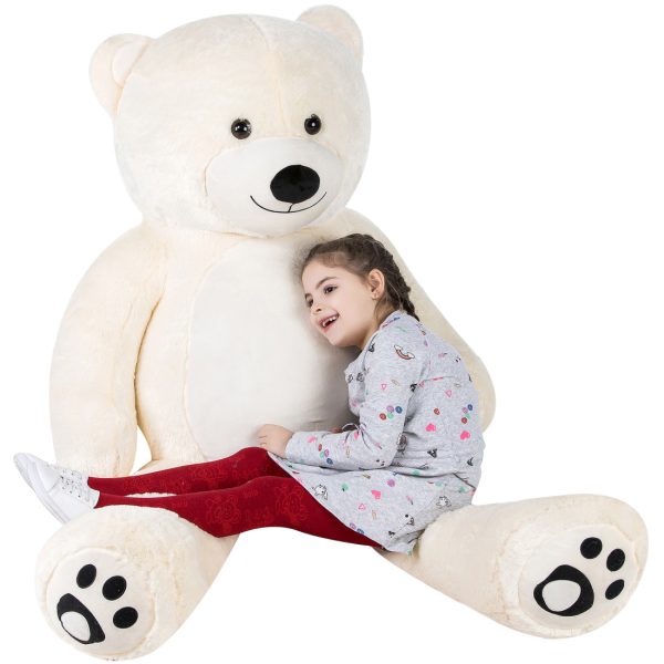 Giant Teddy Bear Big Teddy Bear 72 Inches Ivory White - Image 18