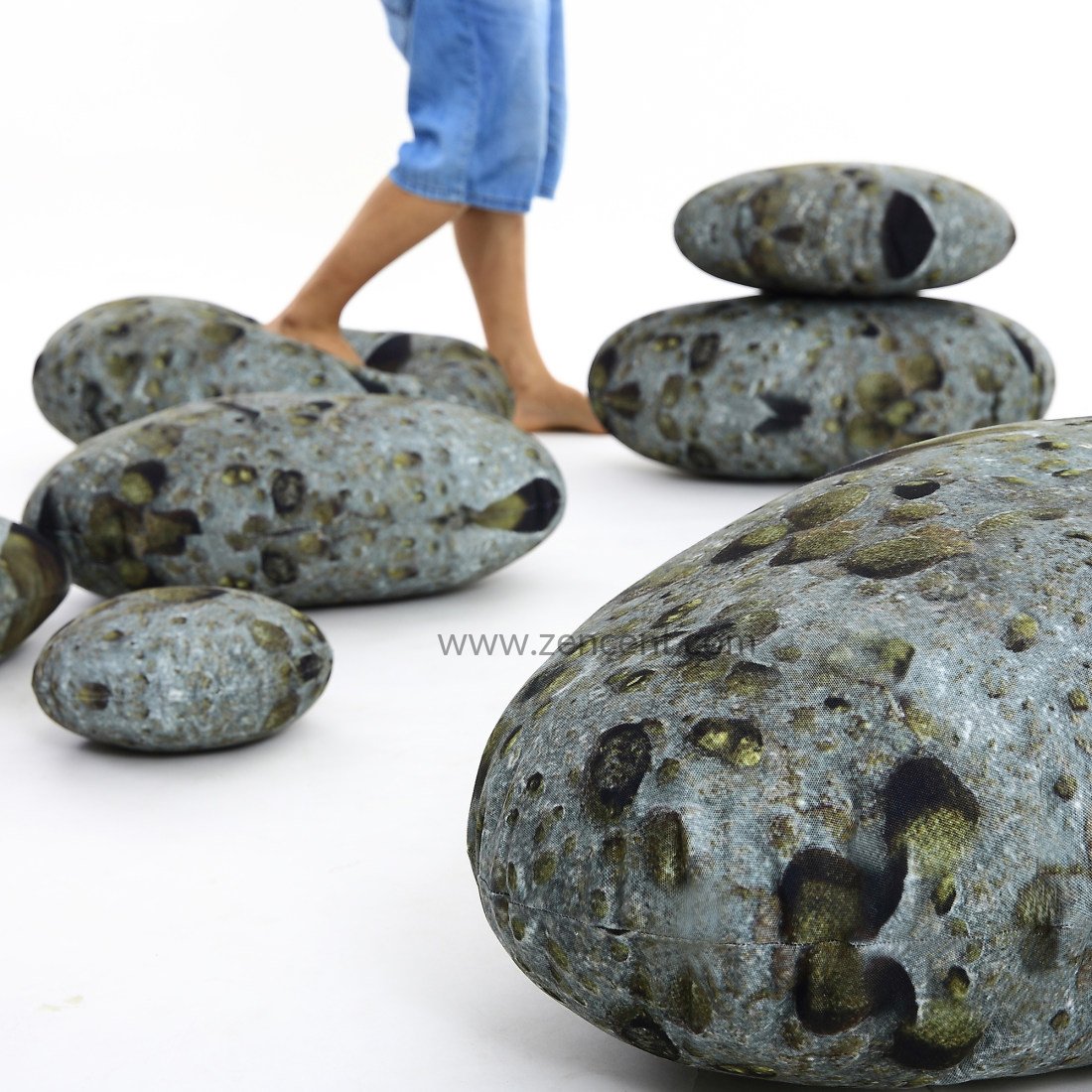 Pebble-shaped Floor Cushions Rock Pillows 