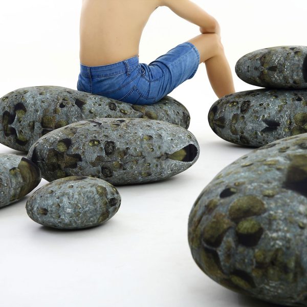 Meteorolite Rock Pillows Aerolite Pebble Pillows Faux Stone Props Kids Educational Nature Science Theme Pillows 7 Pieces - Image 2