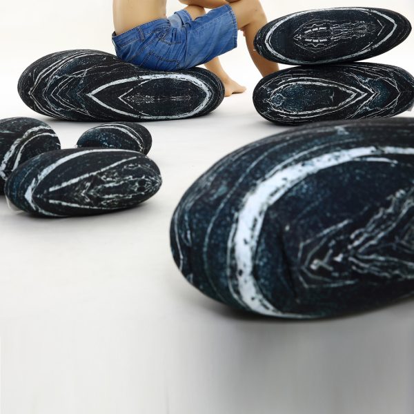 Pebble Stone Rock Pillows Decorative Sofa Pillows Accent Floor Pillows Novelty Throw Pillows Fun Gift 7 Pieces - Image 2