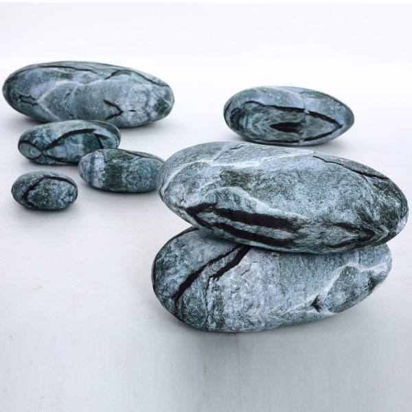 Rock Pillows Stone Cushions Pebble Pillow Throws Home Interior Design Art Decor Pillows Faux Rocks 7 Pieces - Image 2