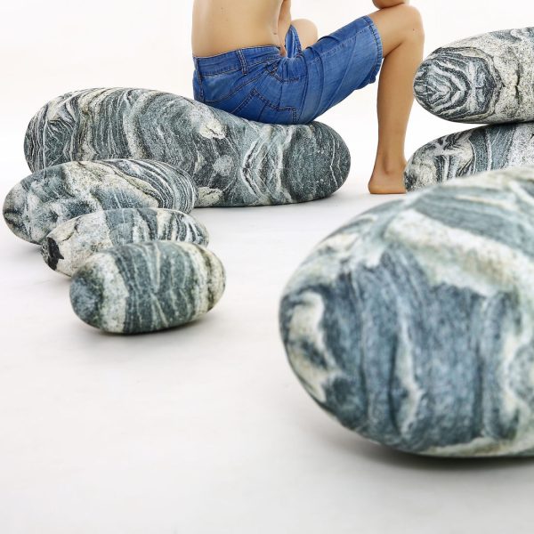 Stone Rock Pebble Pillows Decorative Throw Pillows Kids Toy Pillows Floor Pillows Photography Props 7 Pieces - Image 2