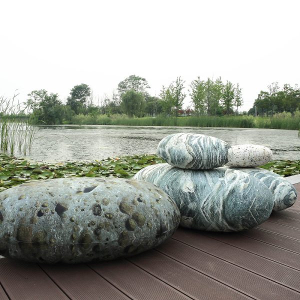 Stone Rock Pebble Pillows Decorative Throw Pillows Kids Toy Pillows Floor Pillows Photography Props 7 Pieces - Image 3